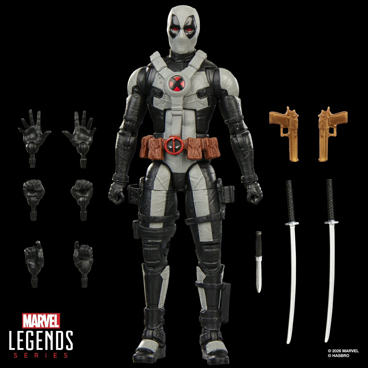 ハズブロ（Hasbro）MARVEL マーベルレジェンド・シリーズ デッドプール（コンセプトアート）、マーベル・スタジオ『デッドプール＆ウルヴァリン』映画コレクション用 15 cm X-Men アクションフィギュア G5062 正規品