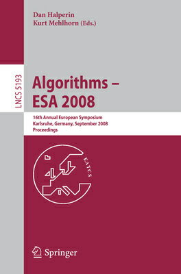 This book constitutes the refereed proceedings of the 16th Annual European Symposium on Algorithms, ESA 2008, held in Karlsruhe, Germany, in September 2008 in the context of the combined conference ALGO 2008. The 67 revised full papers presented together with 2 invited lectures were carefully reviewed and selected: 51 papers out of 147 submissions for the design and analysis track and 16 out of 53 submissions in the engineering and applications track. The papers address all current subjects in algorithmics reaching from design and analysis issues of algorithms over to real-world applications and engineering of algorithms in various fields. Special focus is given to mathematical programming and operations research, including combinatorial optimization, integer programming, polyhedral combinatorics and network optimization.