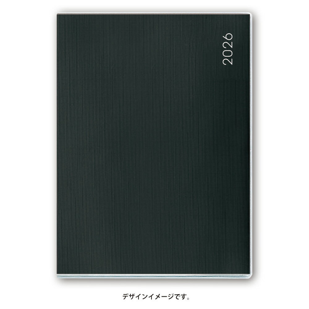 能率 2026年4月始まり 手帳 PAGEM by NOLTY ペイジェムマンスリーPetit-iアイダにメモ日曜（ブラック）9818