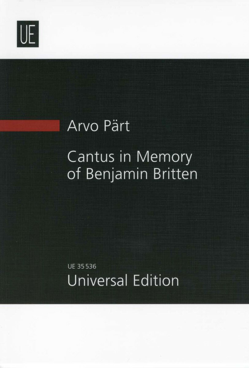 【輸入楽譜】ペルト, Arvo: ベンジャミン・ブリテンへの追悼歌〜オーケストラとベルのための