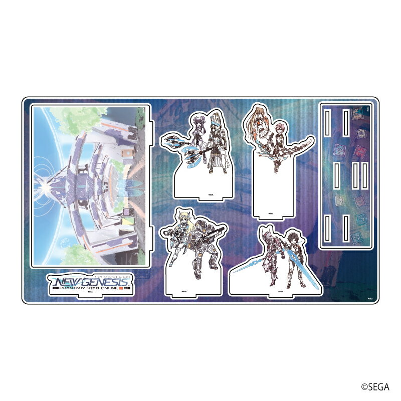 プレミアム アクリルジオラマプレート「ファンタシースターオンライン2 ニュージェネシス」01/集合デザイン(グラフアート)【グッズ】