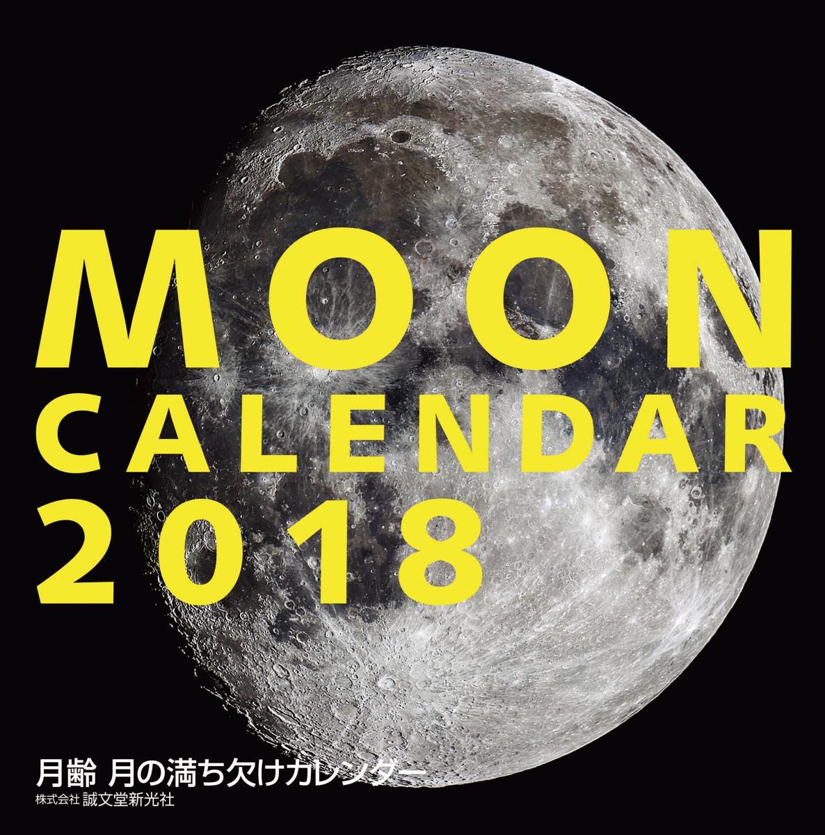2018年大判カレンダー 月齢 月の満ち欠けカレンダー