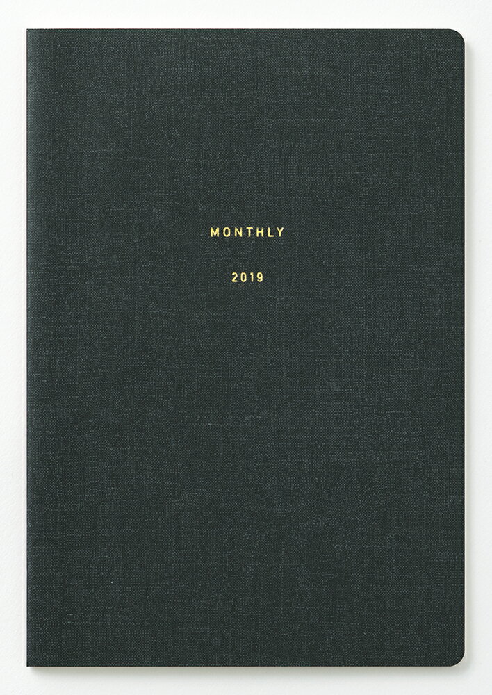 2019年 手帳 ミニマルダイアリー B6 月間 黒