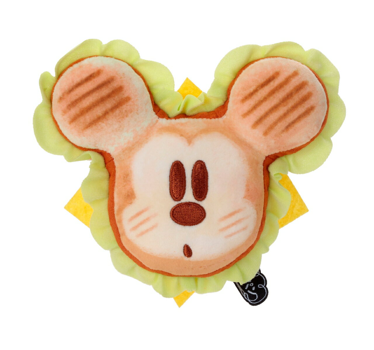 「こんなキャラクターのパンがあったらいいな」から生まれたシリーズ『Nuiパン』のぬいぐるみです。美味しそうな本物のパンに見えるよう、焼き目の印刷や生地の素材にこだわっています。Nuiパンのロゴ入りネームもおしゃれ！商品サイズ:W145×H125×D50mm