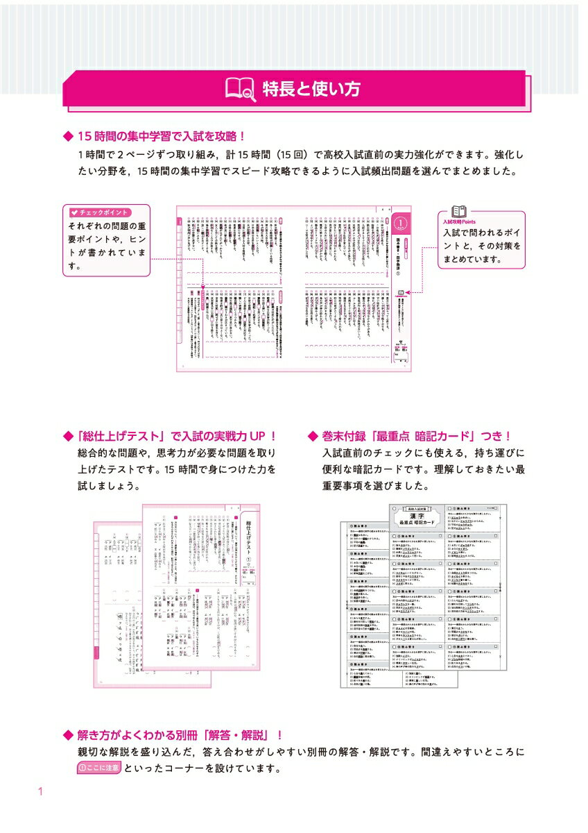 高校入試 15時間完成 漢字 [ 高校入試問題...の紹介画像2