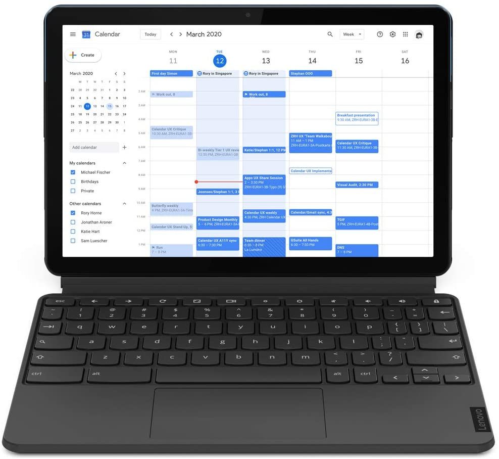 Lenovo(レノボ) クロームブック IdeaPad Duet ZA6F0038JP(Duet Chromebook) アイスブルー+アイアングレー