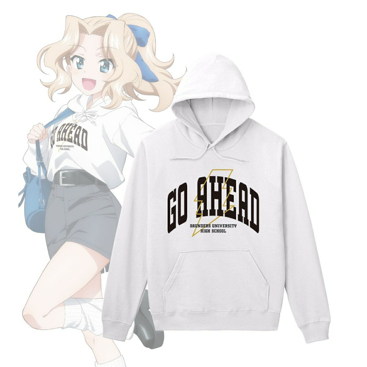 ガールズ＆パンツァー 最終章描き下ろし デート私服ver. ケイ パーカーユニセックス(サイズ/XXL)