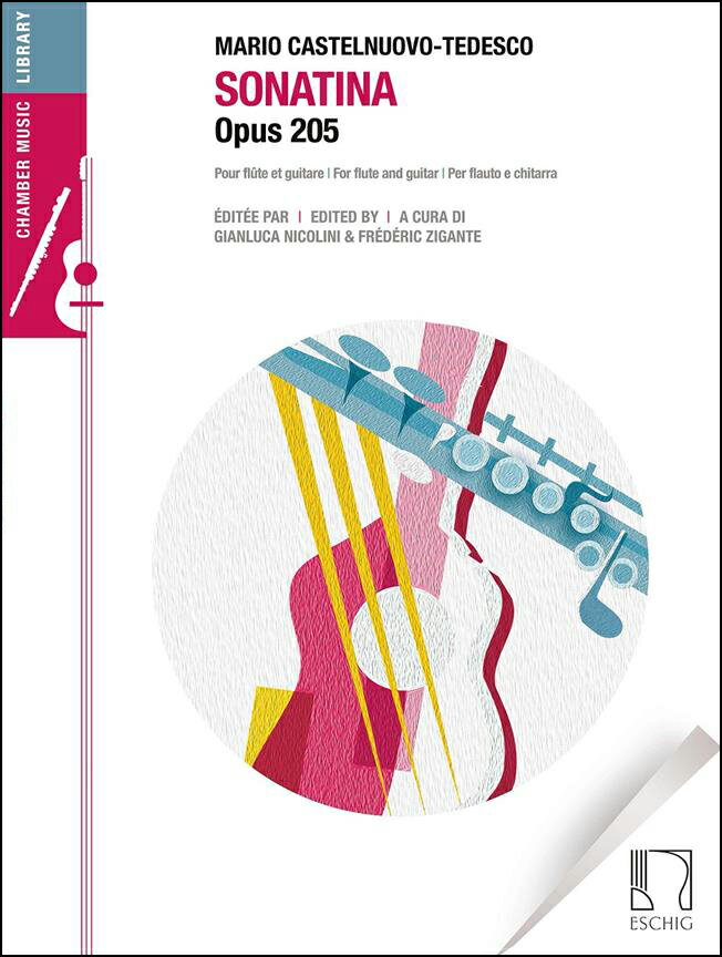 【輸入楽譜】カステルヌオーヴォ・テデスコ, Mario: フルートとギターのためのソナチネ Op.205/Zigante編