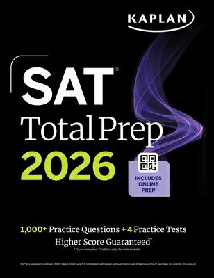 SAT Total Prep 2026: Includes 4 Full Length Practice Tests, 1,100+ Practice Questions + 1 Year Acces