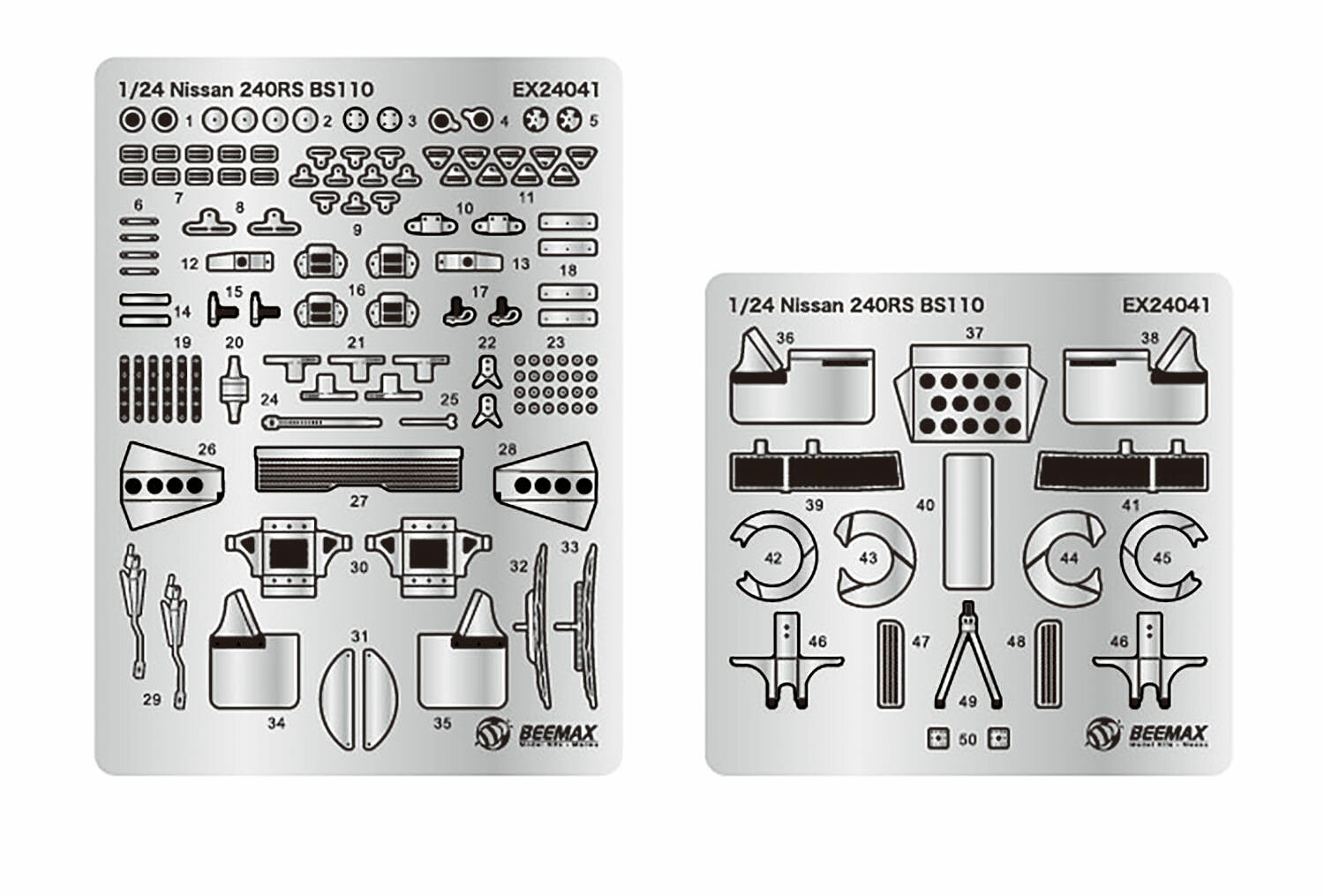 ●プラッツ/BEEMAXの1/24 ニッサン 240RS BS110 1984 サファリラリー ウィナー用のディテールアップパーツセット
●各部のエッチングパーツ、シートベルト、マッドフラップ用デカールなどがセット
●詳しい説明書付き【対象年齢】：