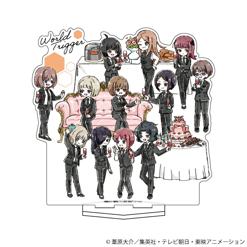 デカキャラアクリルフィギュア「ワールドトリガー」04/集合デザイン スーツver.第4弾(グラフアートイラスト)【グッズ】