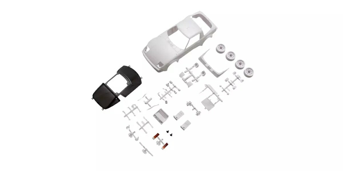 MINI-Z マツダ RX-7 SA22C ホワイトボディセット（未塗装／ホイール） 【MZN235】 (ホビーラジコン オプションパーツ)