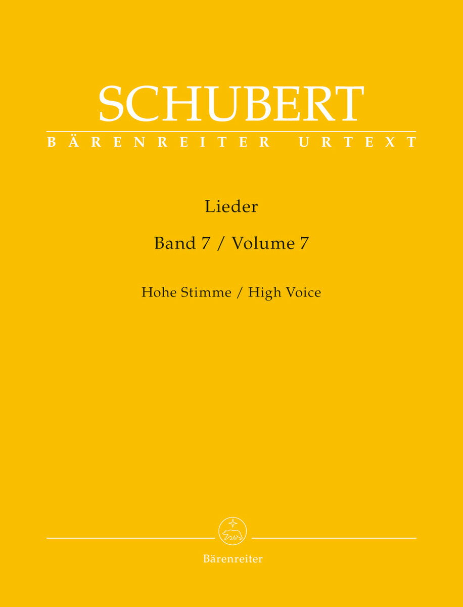 【輸入楽譜】シューベルト, Franz: 歌曲集 第7巻(独語)(高声用)/原典版/Durr編