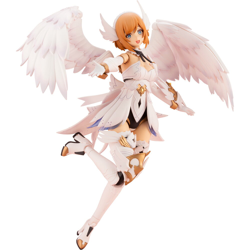 「わたしと、エンゲージ、してくれますか？」

「SF×ファンタジー」を題材としたコトブキヤ新シリーズ『アルカナディア』より、天使型ディアーズ「ルミティア」がプラモデルで登場です。

ゲームイラストやVTuberキャラクターデザインなど幅広く活躍されている人気イラストレーター「nec?mi」氏が描いたイラストを立体化しました。

各部専用パーツの組み換えにより、1つの商品で非戦闘状態「ノーマルモード」と戦闘状態「ウィライズモード」の2種類の形態を再現することができます。
各部の分割設計は3mmジョイントを採用しており、これまでのコトブキヤオリジナルシリーズと組み合わせて楽しむことができます。

【付属品＆ギミック】
・各部専用パーツの組み換えにより、非戦闘状態「ノーマルモード」と戦闘状態「ウィライズモード」の2種類の形態を再現可能。
・頭部羽飾りの接続穴を塞ぐカバーパーツが付属し、装飾を外した標準的な髪型を再現することが可能。
・4種類のタンポ印刷済みの表情パーツが付属。
・好みの表情を作ることができる水転写表情デカールが付属。
・ルミティアとエンゲージするためのリングパーツが付属。
・特徴的な大型の翼はシルエットを崩さない位置に配置されたジョイントパーツにより、有機的で美麗なデザイン性とフレキシブルな可動性を両立。
・翼の接続基部となる魔法陣型のパーツは中央に3mm穴の空いたヘキサグラム形状のジョイントとなっており、安定した保持力を確保。
ヘキサギアシリーズのジョイントと互換性あり。
・上腕、膝の装甲パーツは3mm径ジョイントによる接続により、様々な位置に取り付けが可能。
・引き出し式膝関節の採用により、素立ちの際に前から関節ジョイントが見えない美しい脚線美と広範囲な可動を両立。
・専用武器として剣と鞘が付属。
・専用のスタンドが付属。
・祈りや願いをイメージしたポーズを再現可能な手を組んだ手首が1種付属。
・PVC製の手首が左右それぞれ5種付属。
既存M.S.G、フレームアームズ、フレームアームズ・ガールシリーズの武装を持つ事が可能。
・各部に配置された3mm径の穴により既存M.S.G、フレームアームズ、フレームアームズ・ガールシリーズの武装と併用が可能。
・フレームアームズ・ガール、メガミデバイスの頭部を接続するための首パーツが付属。

※本製品は再生産です。
※画像は試作品です。
実際の商品とは多少異なる場合がございます。
また撮影用に塗装されております。

(C)KOTOBUKIYA

・ホビー系商品についての諸注意
メーカー都合により発売の大幅な延期が発生する可能性がございます。
予約商品についてはメーカーから順次入荷次第の発送となります。メーカー公表の発売日とは異なる場合がございますのでご了承ください。【対象年齢】：15歳以上【商品サイズ (cm)】(高さ）：17