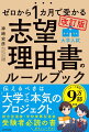 志と情熱を注いだ深い探究で、圧倒できる志望理由書が書ける！伝えるべきは「大学での本気のプロジェクト」。総合型選抜・学校推薦型選抜受験者必読の書がリニューアル！