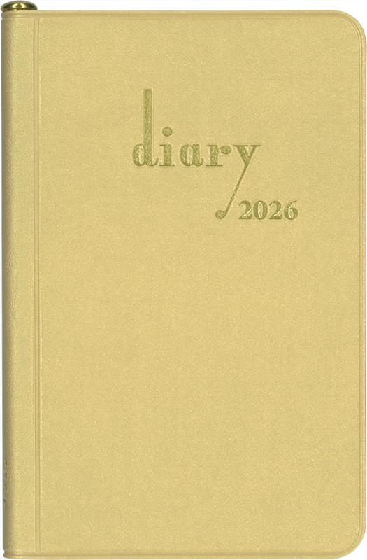 248　横線ポケット日記（ゴールド）