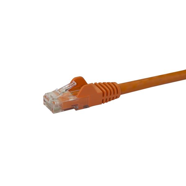 カテゴリ6 LANケーブル（Cat6） RJ45モールドコネクタ（ツメ折れ防止カバー付き） 0.5m オレンジ book-20025534 楽天ブックス サンプル画像2