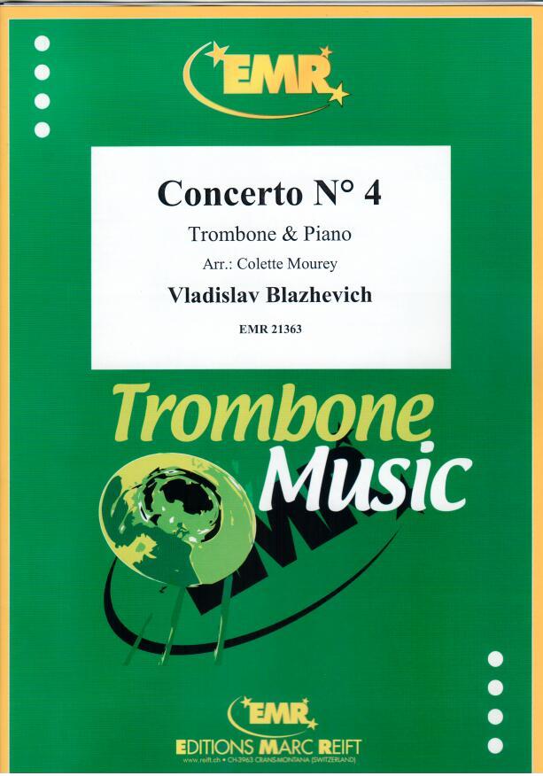 【輸入楽譜】ブラゼヴィッチ, Vladislav: トロンボーン協奏曲 第4番/Mourey編曲