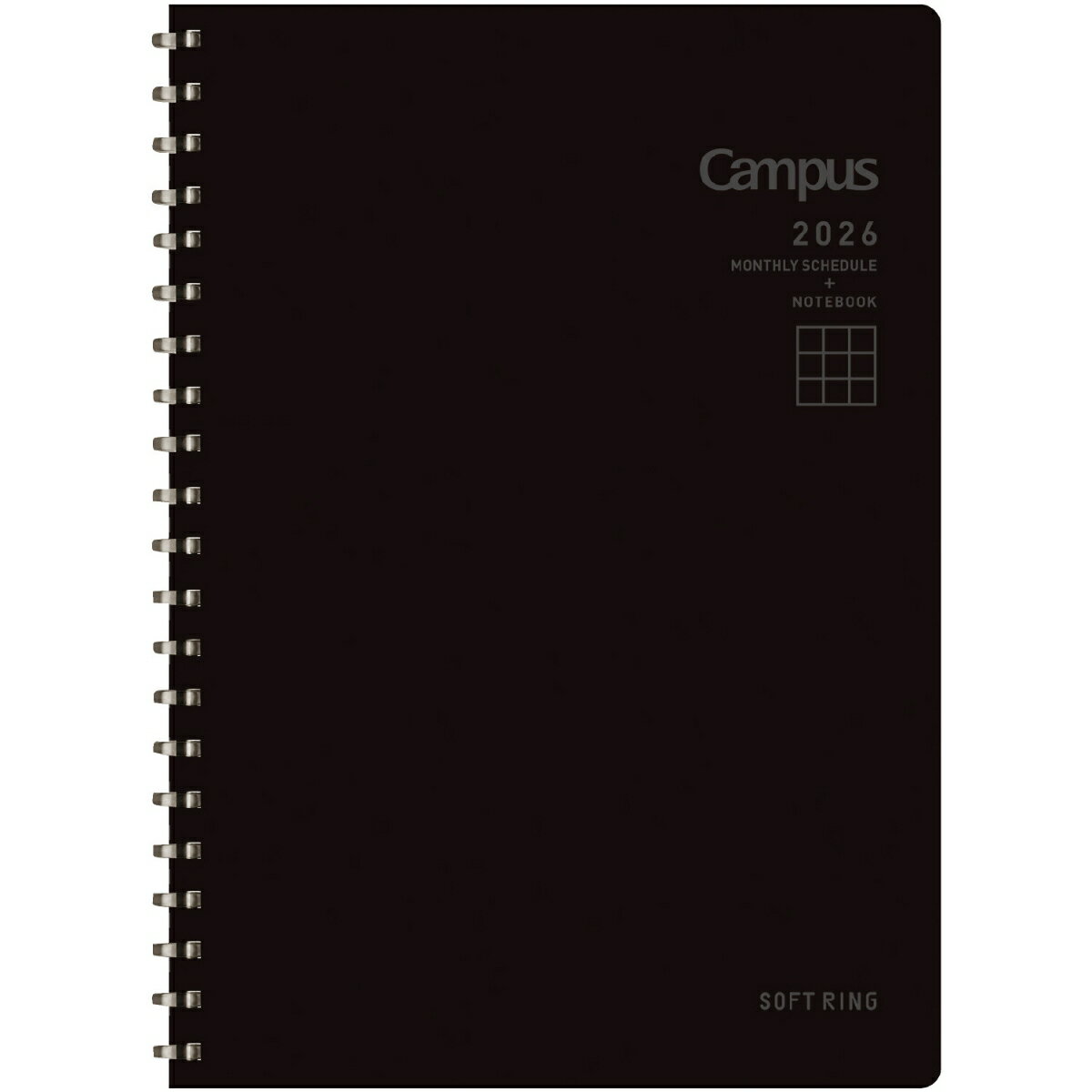 2026 ソフトリングダイアリーB6ブラック