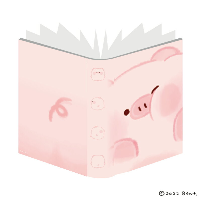 プレミアムポストカードホルダー「ぽてぽてこぶたちゃん」01/ぺったり(公式イラスト)【グッズ】