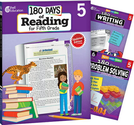 180 Days Reading, Writing & Problem Solving Grade 5: 3-Book Set 180 DAYS READING WRITING &-3CY （180 Days of Practice） [ Multiple Authors ]