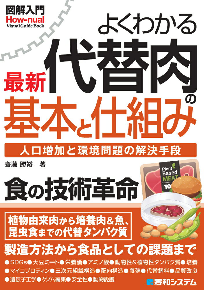 食の技術革命。植物由来肉から培養肉・魚、昆虫食までの代替タンパク質。製造方法から食品としての課題まで。