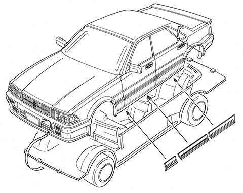 1/24 �ϥ����������꡼�� ���ɥ�å� V20E �����ġ��ꥹ��(Y31)(�ϥ��������С������) ��HC3�� (�ץ��ǥ�)