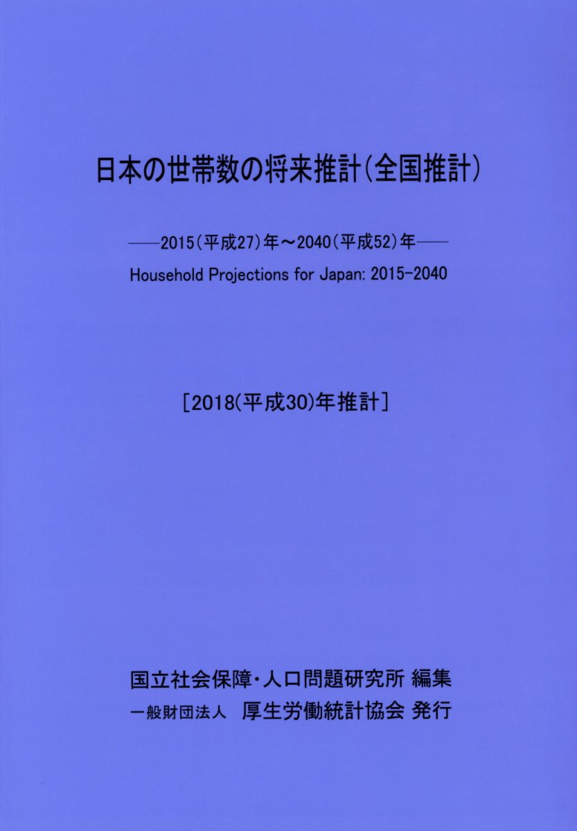 日本の世帯数の将来推計（2015（平成27）年〜204）