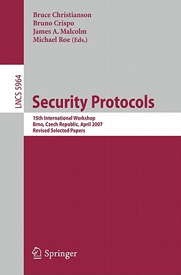This book constitutes the thoroughly refereed post-proceedings of the 15th International Workshop on Security Protocols, held in Brno, Czech Republic, in April 2007.The 15 revised full papers presented together with edited transcriptions of some of the discussions following the presentations have passed through multiple rounds of reviewing, revision, and selection. The topics addressed reflect the question "When is a Protocol Broken?" and how can it degrade gracefully in the face of partially broken assumptions, or how can it work under un(der)specified assumptions.