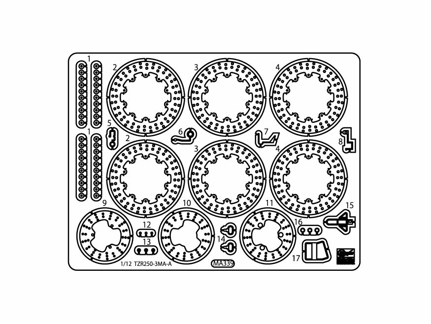 1/12 ��ޥ� TZR250 (3MA) (1989)�ѥ��å��� �ѡ��� ��21773�� (�ץ��ǥ�)