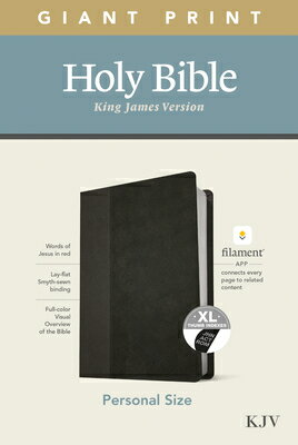 KJV Personal Size Giant Print Bible, Filament Enabled Edition (Leatherlike, Black/Onyx, Indexed) KJV PERSONAL SIZE GP BIBLE FIL [ Tyndale ]