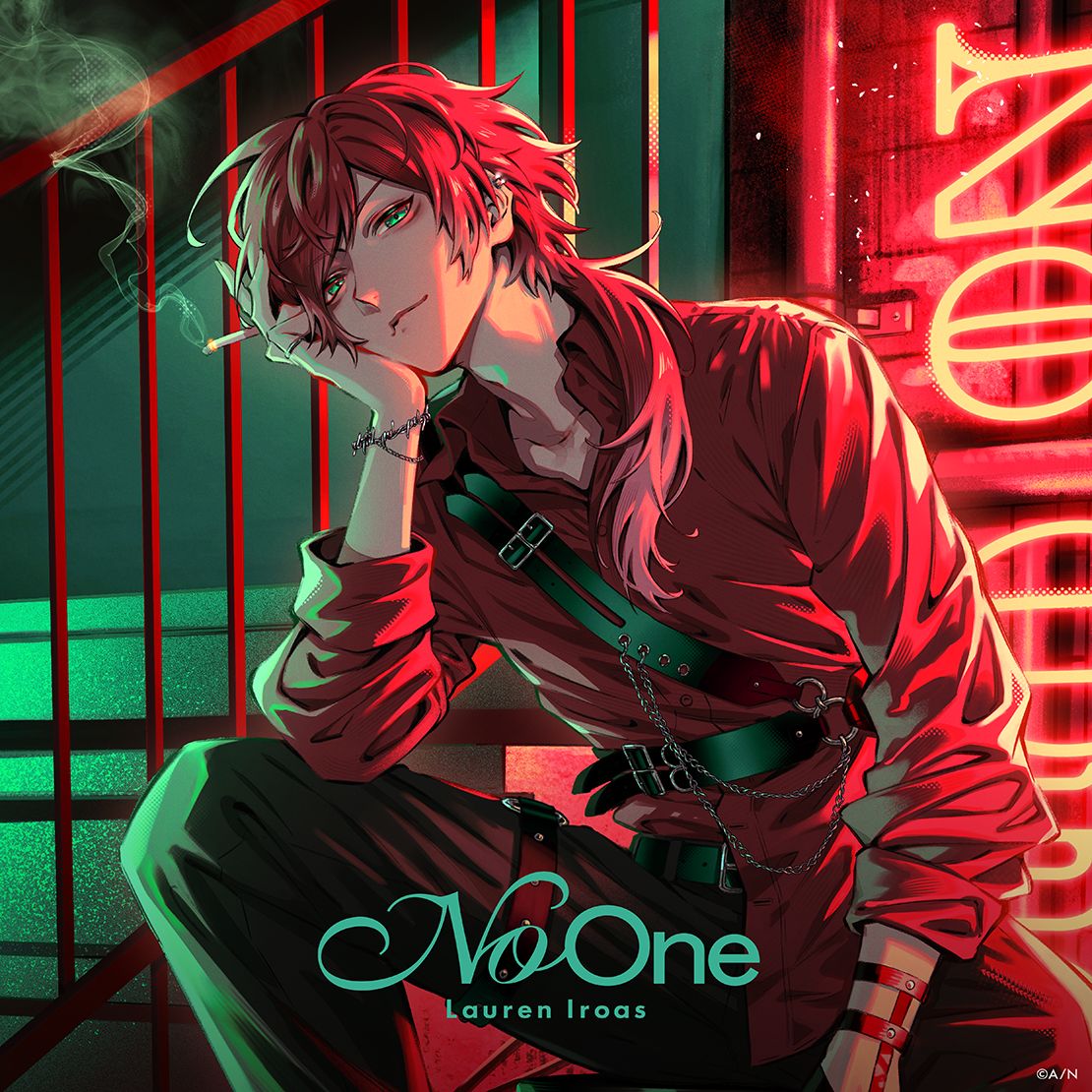 ローレン・イロアス待望の1stミニアルバム！

にじさんじ所属：ローレン・イロアスの1st Mini Album『No One』がリリース！「No One」＝「一つの顔ではない」をコンセプトに、ローレン・イロアスが持つ多面的な世界と表情を描いた全5曲を収録予定。

初回生産限定盤Aには、タバコ風ボックスメモ帳、警備部隊ライセンス風カード、ネックストラップ（ケース付）と、ロケ企画『ローレン・イロアスの優雅な休日』を収録した特典Blu-rayを同梱。
初回生産限定盤Bにはカバー3曲を収録した特典CDを。
さらに3形態共通封入特典(初回生産分)として、ローレン・イロアス 1st LIVE “FACE” チケット先行抽選シリアルコードを封入。