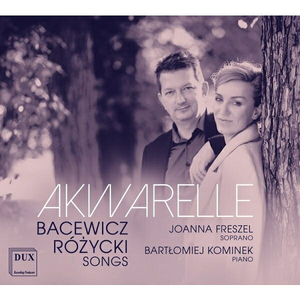 水彩

ポーランドを代表する作曲家ルドミル・ルジツキ[1883-1953]とグラジナ・バツェヴィチ[1909-1969]による歌曲集。ルジツキはワルシャワ音楽院の教授の息子として生まれ、作曲をフンパーディンクに師事しました。シマノフスキなどと新しい音楽を出版し広めるために「若きポーランド」といわれる組織を結成しました。バツェヴィチはナディア・ブーランジェの薫陶を受け、ポーランド国内外に知られた最初の女性作曲家です。
　ソプラノのヨアンナ・フレシェルはショパン音楽アカデミーでヤドヴィガ・ラッペに師事しました。彼女はシマノフスキ国際コンクールで3位を獲得するなど数々のコンクールで受賞しています。このアルバムでも透き通るような美しい歌声を披露しています。（輸入元情報）

【収録情報】
ルジツキ：
● 水彩 Op.16-6
● 『The cycle Orphan』より4つの歌 Op.12
● 私の心の夜明けについてのおとぎ話 Op.16-3
● 海にて Op.9-2
● 夜想曲 Op.9-8
● おとぎ話 Op.51-1
● 私が遠くに行くとき Op.9-1
● あ…あ…2匹の猫
● オペレッタ『観覧車』より楽園の鳥
● リング、リトル・ベル、リング
● 歌劇『カサノヴァ』より『Caton Song』
● 銀の涙が静かに流れている Op.9-3
● あなたの唇 Op.51-2

バツェヴィチ：
● 薔薇
● 10世紀からの3つのアラビアの歌
● 話しかけて
● 別れ
● その夜
● シャドウ・ライン
● 大きく澄んだ水の上
● ベル・アンド・スモール・ベルズ
● 頭痛
● 小さなかささぎ

　ヨアンナ・フレシェル（ソプラノ）
　バルトゥオミェイ・コミネク（ピアノ）

　録音時期：2021年9月22-24日、10月31日〜11月1日
　録音方式：ステレオ（デジタル／セッション）

Powered by HMV