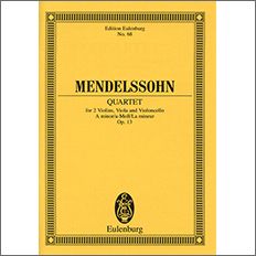 【輸入楽譜】メンデルスゾーン, Felix: 弦楽四重奏曲 第2番 イ短調 Op.13: スタディ・スコア