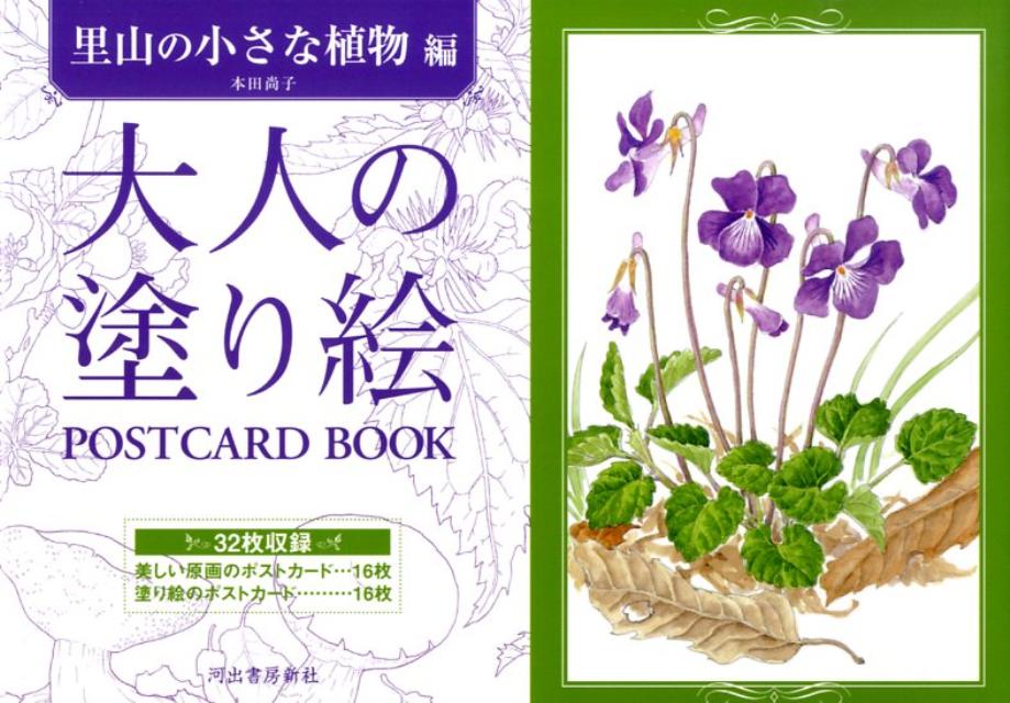 本田尚子 河出書房新社オトナ ノ ヌリエ ポストカード ブック ホンダ　タカコ 発行年月：2010年08月03日 予約締切日：2010年08月02日 ページ数：40p サイズ：単行本 ISBN：9784309717784 初雪とサザンカ／鳥の羽と木の実（ヒマラヤスギ）／杏の花と実／ニオイタチツボスミレ／クサボケ／ナガミヒナゲシ／ヘビイチゴ／ノイバラ／オドリコソウ／ツユクサ／オオハンゴンソウ／台風一過の木の実たち／タマゴタケとマイマイ／ミドリニガイグチ／クサギ／モミジバフウ 原画のポストカード16枚、塗り絵のポストカード16枚収録。 本 ホビー・スポーツ・美術 美術 ぬりえ