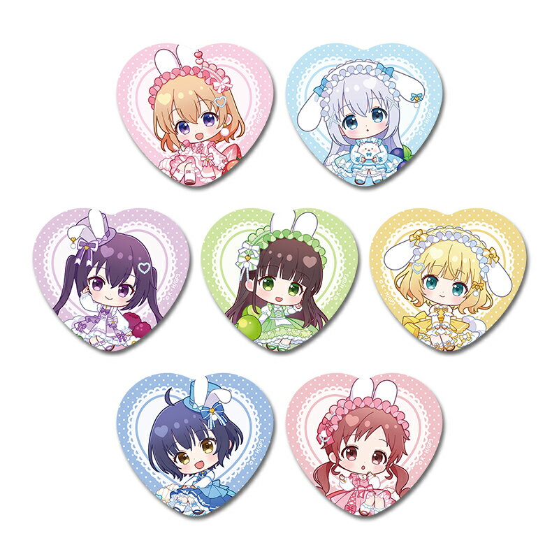 ご注文はうさぎですか? BLOOM ぷちちょこトレーディングハート缶バッジ マカロンver．