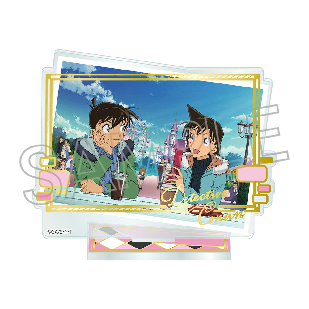 名探偵コナン箔押しアクリルスタンド 工藤 新一＆毛利 蘭