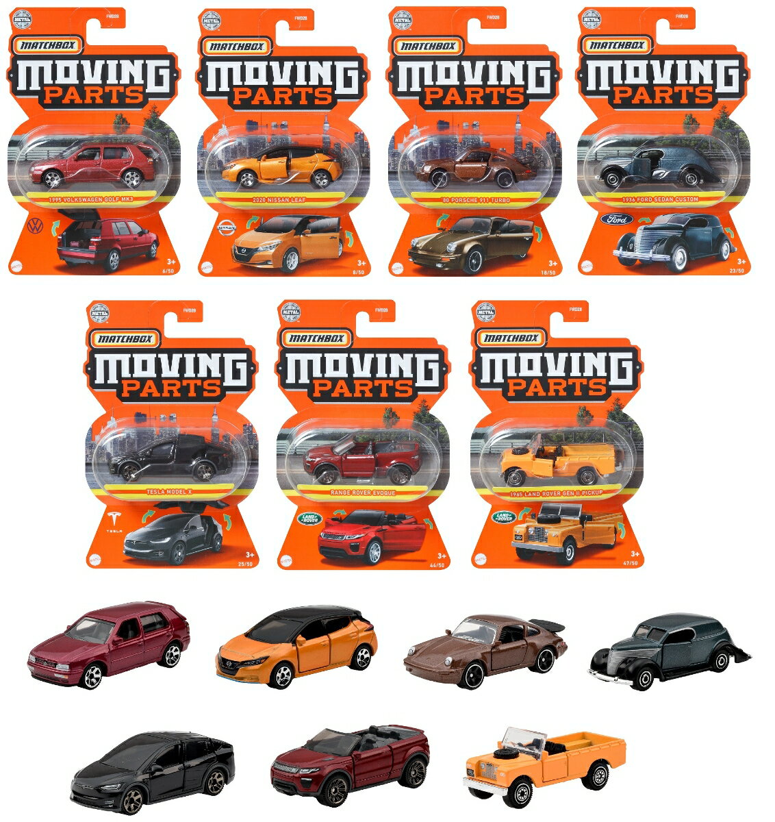 マッチボックス（Matchbox） ムービングパーツ アソート【ミニカー8台入り BOX販売】 【3才~】 987H-FWD28