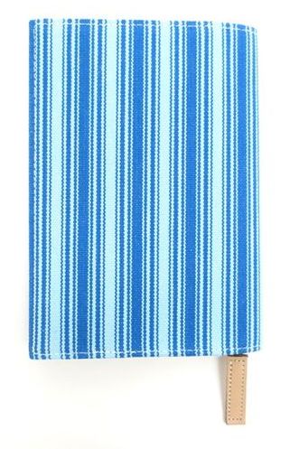 文庫版 ストライプ 国産帆布ブックカバー SK