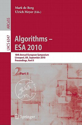 This book constitutes the proceedings of the 18th Annual European Symposium on Algorithms, held in Liverpool, UK in September 2010.