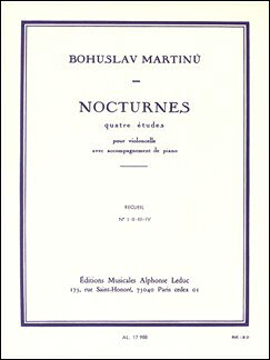【輸入楽譜】マルティヌー, Bohuslav: チェロとピアノのための4つのノクターン(練習曲) H 189