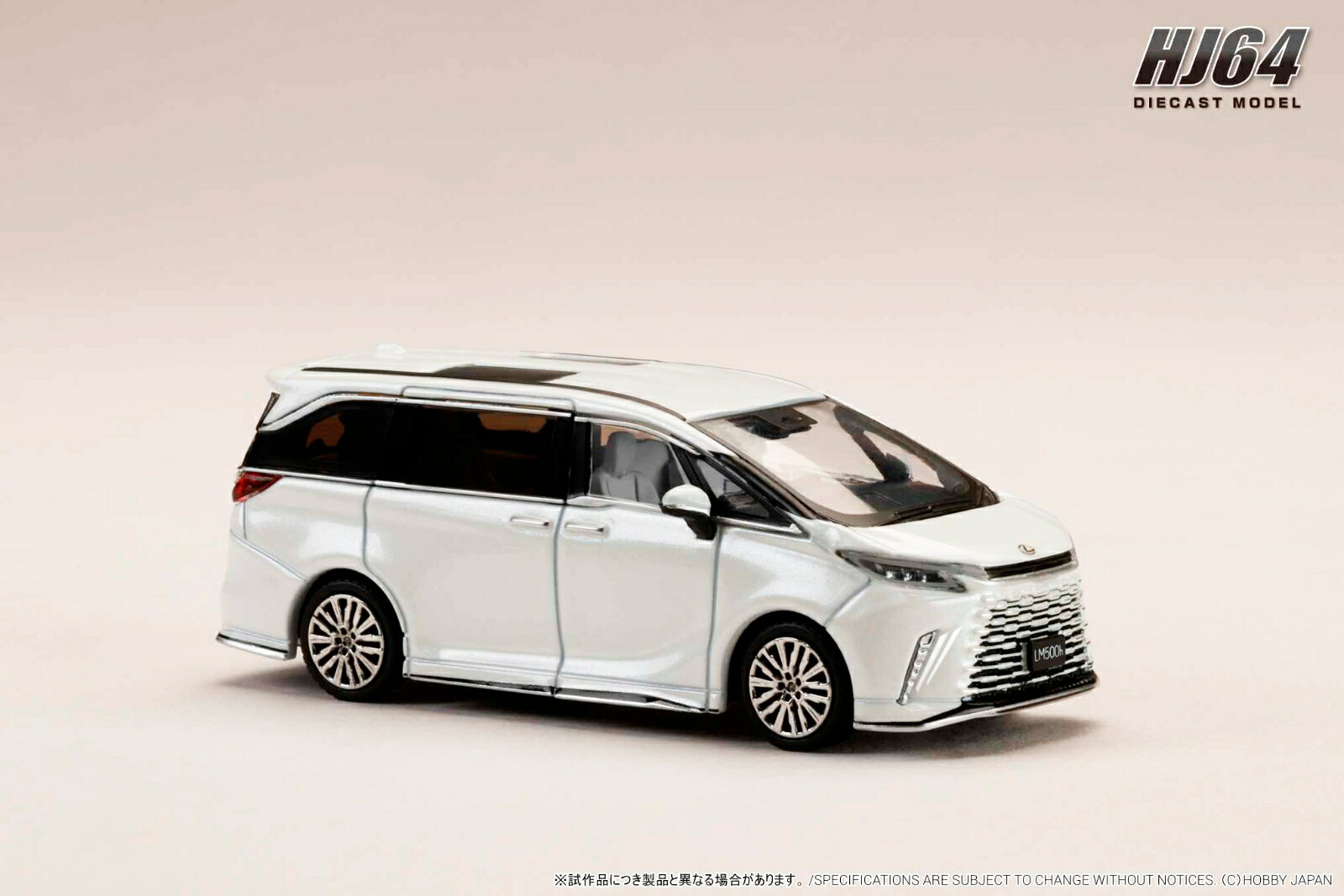 ダイキャストチーム 1/64 LEXUS LM カスタムバージョン 4シーター 500h (RHD)ソニッククォーツ / ホワイトインテリア 【HJ644076AW】 (ミニカー)