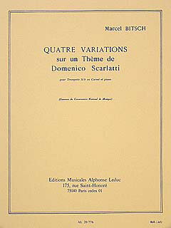 【輸入楽譜】ビッチュ, Marcel: ドメニコ・スカルラッティの主題による4つの変奏曲