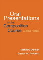 The ideal supplement for any writing class that includes an oral component, "Oral Presentations in the Composition Course: A Brief Guide" offers students the advice they need to plan, prepare, and present their work effectively. With sections on analyzing audiences, choosing effective language, using visual aids, collaborating on group presentations, and dealing with the fear of public speaking, this booklet offers help for students' most common challenges in developing oral presentations.