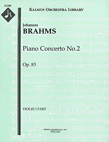 【輸入楽譜】ブラームス, Johannes: ピアノ協奏曲 第2番 変ロ長調 Op.83: バイオリン 1