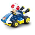 超期待のRCカーの登場！ ミニマリオカートR/Cコレクションが国内発売決定！全5種類！初めてRCを操作する方でも簡単な操作モデル。前後・左右でのシンプルな操作！充電池付属、テスト用単4電池同梱で買ってすぐ遊べます。コントローラーにマシンを収納できて、持ち運びに便利なフック付！！2.4GHz仕様コントローラーで最大10台同時走行可能！最高時速5km!!【同梱内容】本体、送信機、取扱説明書、専用USBケーブル×1、本体専用Li-POバッテリーパック(内臓)、単4形アルカリ電池(テスト用)×2