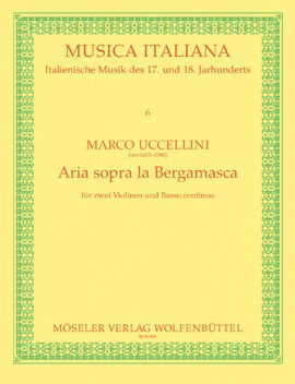 【輸入楽譜】ウッチェリーニ, Marco: 「ラ・ベルガマスカ」によるアリアOp.3/24アリア第5番/Rovatkay編