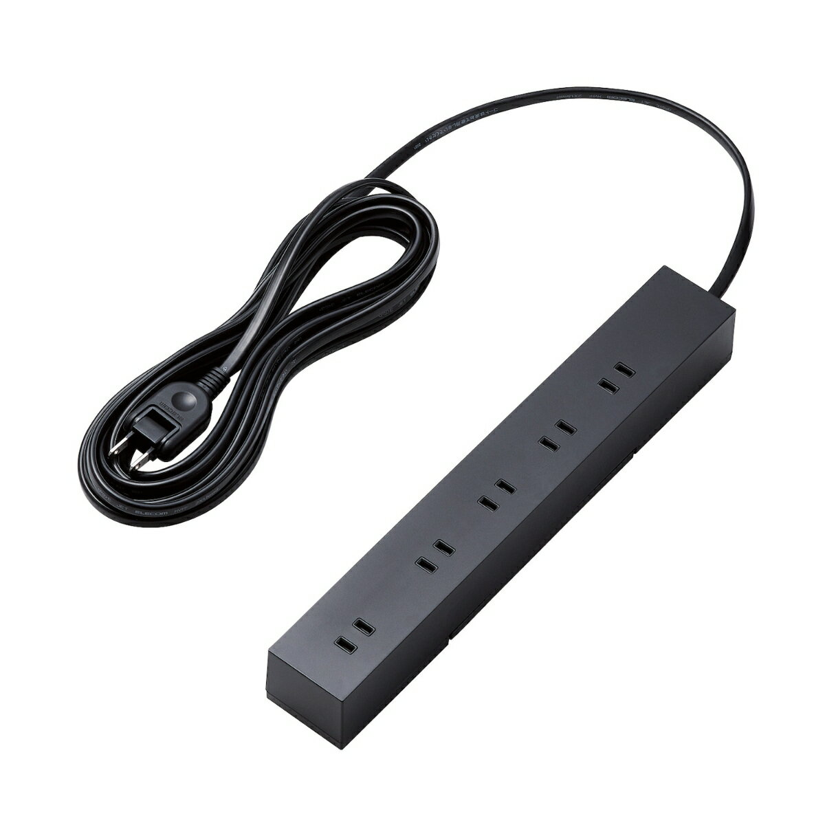 回転機能タップ/雷サージ付/ホコリシャッター付/固定＆吊下可能/上面5個口/側面5個口/計10個口/5.0m/ブラック