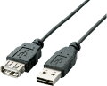 USB(A)コネクタが、表でも裏でもどちらからでも挿し込み可能な両面挿しUSBケーブルで、USB(Aタイプ:オス)のインターフェースを持つメモリーカードリーダやマウス、キーボードなどの周辺機器のUSBケーブルを延長して接続可能です。