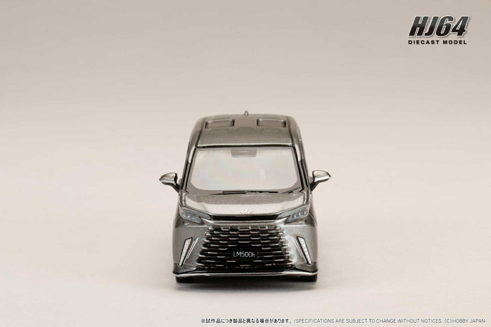 HJ64 1/64 レクサス LM カスタムバージョン 6 シーター 500h (RHD) /ブラックインテリアソニックチタニウム (ミニカー)